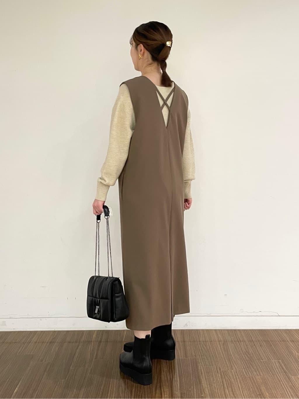 ねねさんの「INDIVI｜◆ランダム淡水パール2連ネックレス」を使ったコーディネート