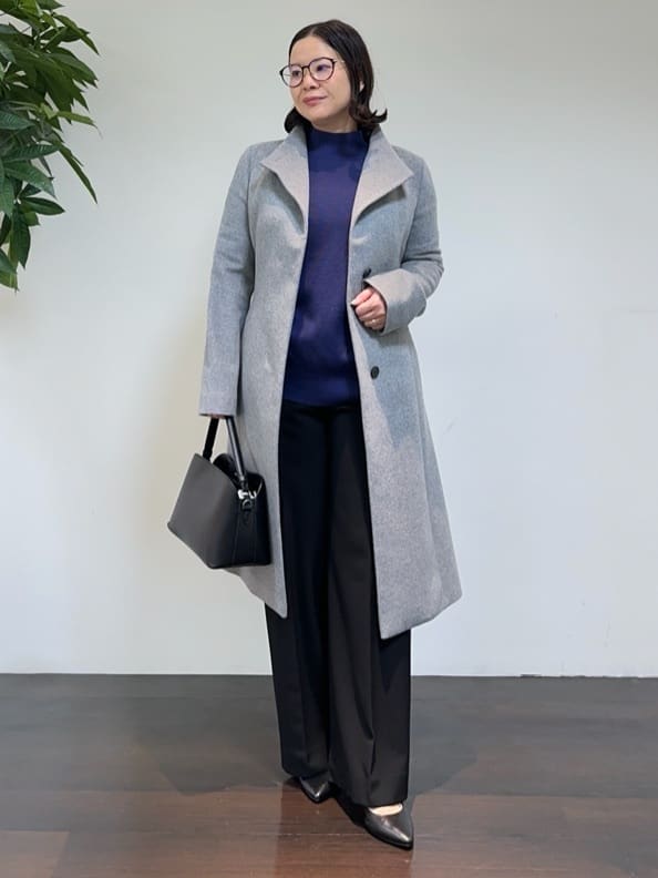 Asamiさんの「UNTITLED｜【日本製／2WAY衿】スタンドカラー ロングコート」を使ったコーディネート