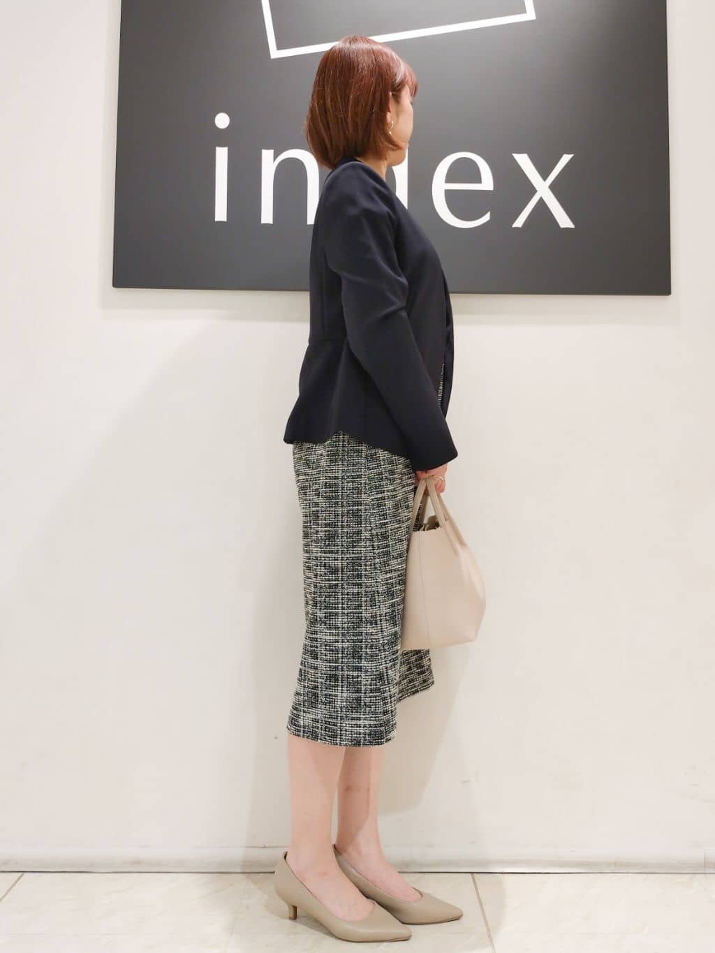 n.さんの「index｜◆《通勤／セットアップ対応》多機能ノーカラージャケット【洗濯機洗い可／防シワ／抗ピル／ストレッチ】」を使ったコーディネート