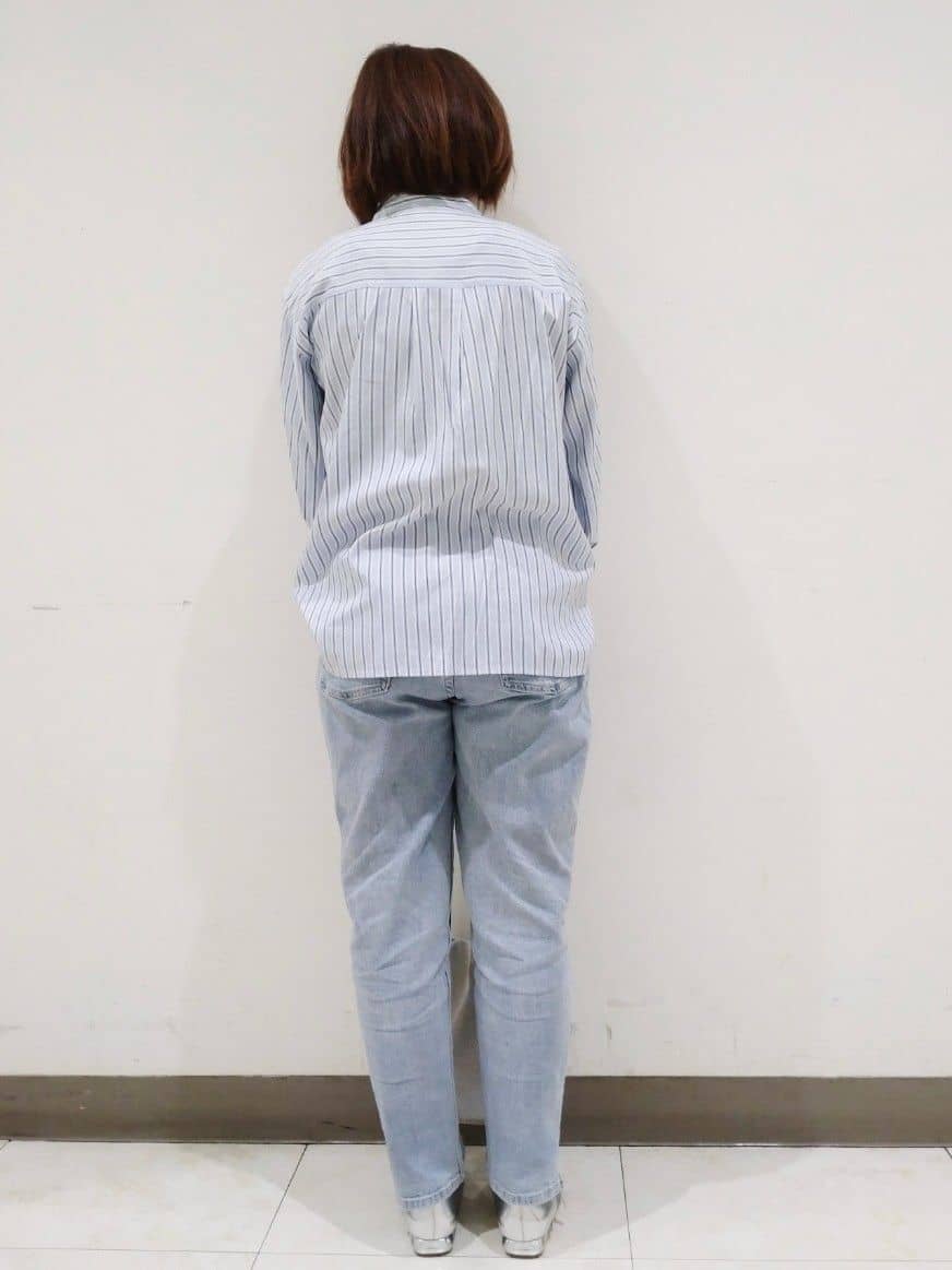 あらーさんの「OPAQUE.CLIP｜◆ストライプボウタイシャツ【洗濯機洗い可】」を使ったコーディネート