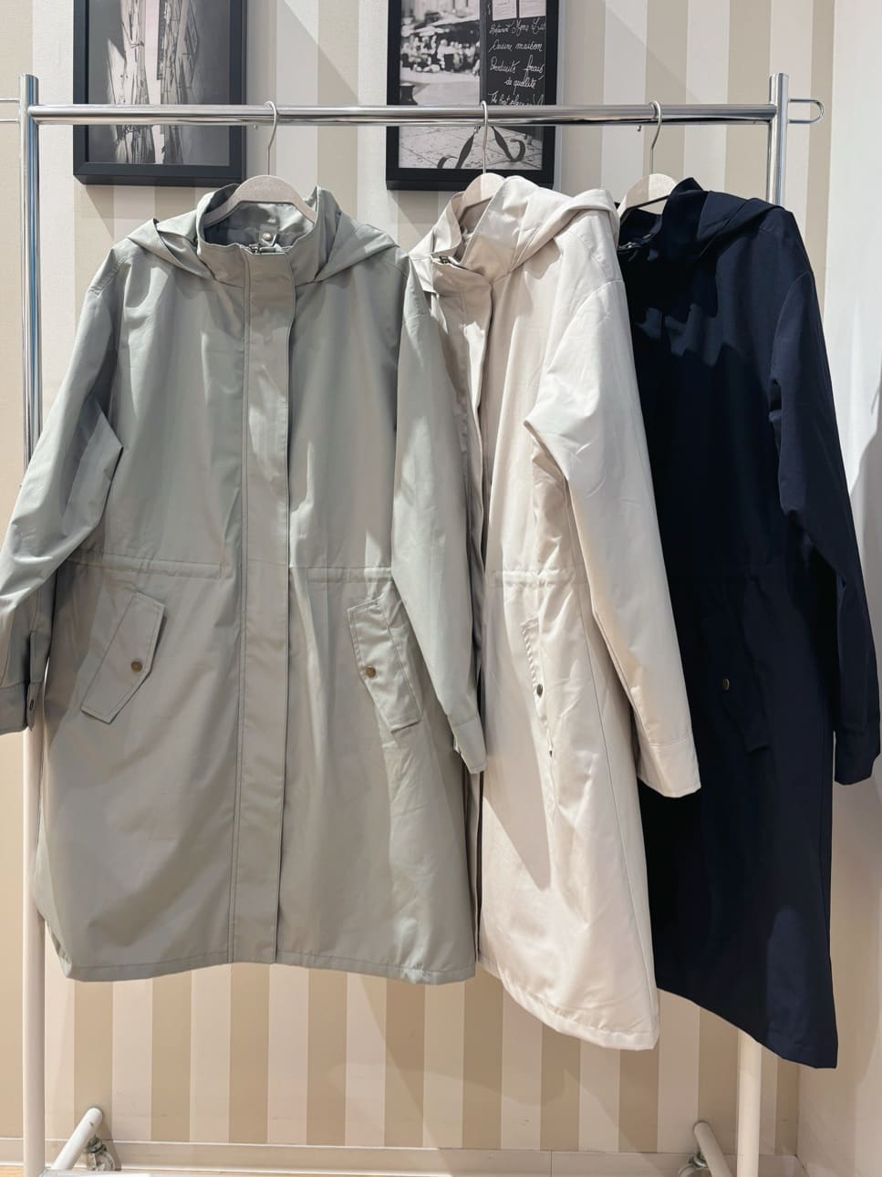 ayan oh!さんの「SHOO･LA･RUE｜◆【撥水/防花粉/S-LL】ライナー付き ミリタリーフーデッドコート」を使ったコーディネート