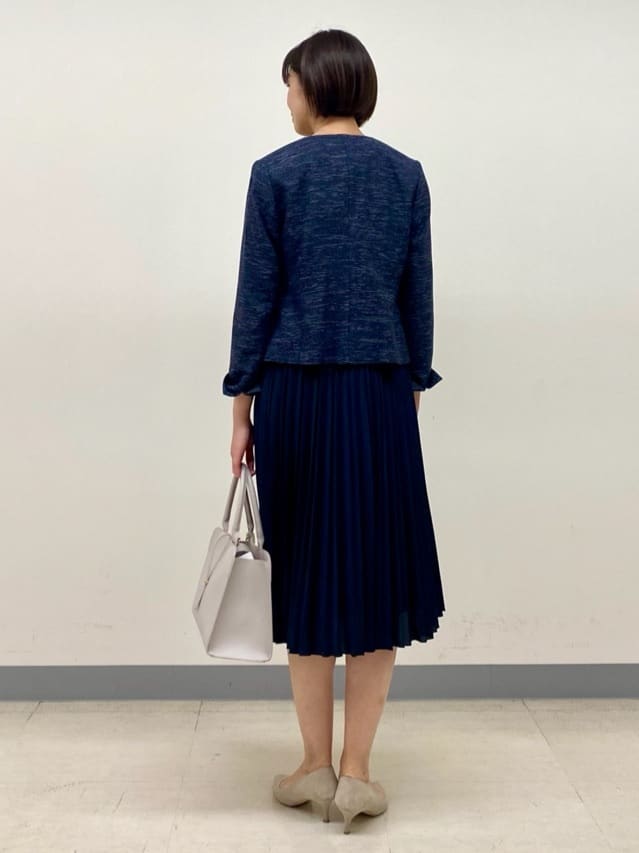 まいこさんの「INDIVI｜◆【洗える】ストレッチツィードジャケット」を使ったコーディネート