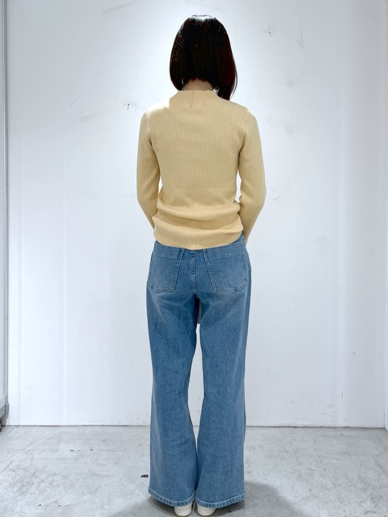 yuuさんの「OPAQUE.CLIP｜◆フレアスリーブリブニット【洗濯機洗い可】」を使ったコーディネート