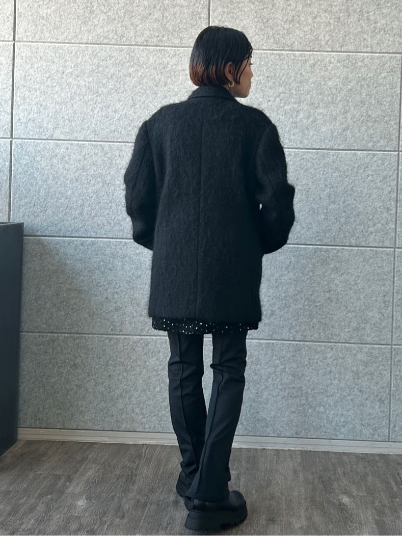 yukoさんの「CODE A｜shaggy jacket coat」を使ったコーディネート