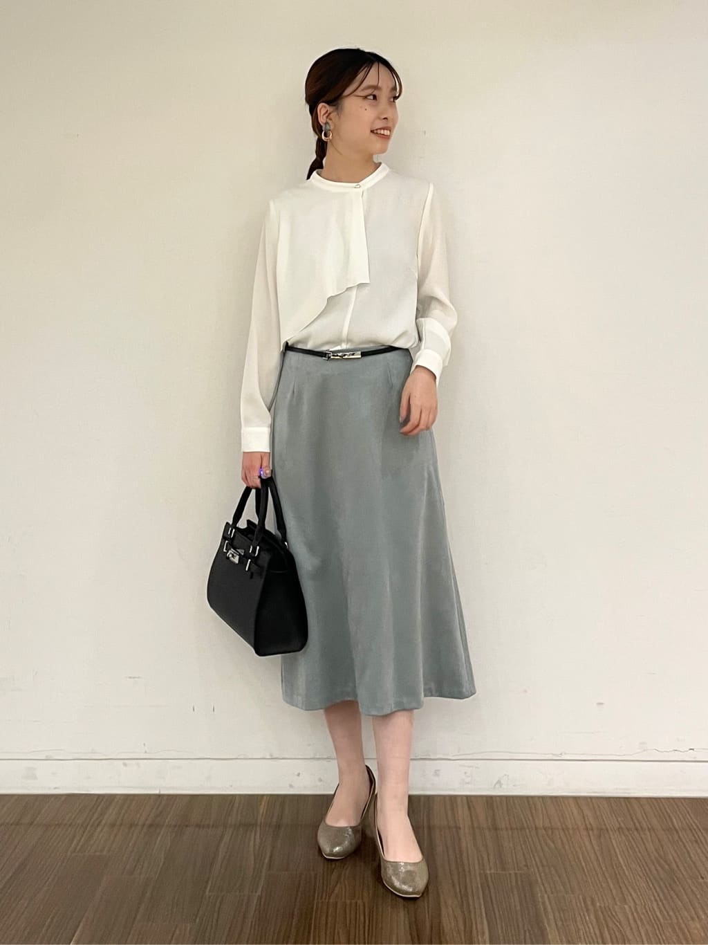 ねねさんの「INDIVI｜◆ランダム淡水パール2連ネックレス」を使ったコーディネート