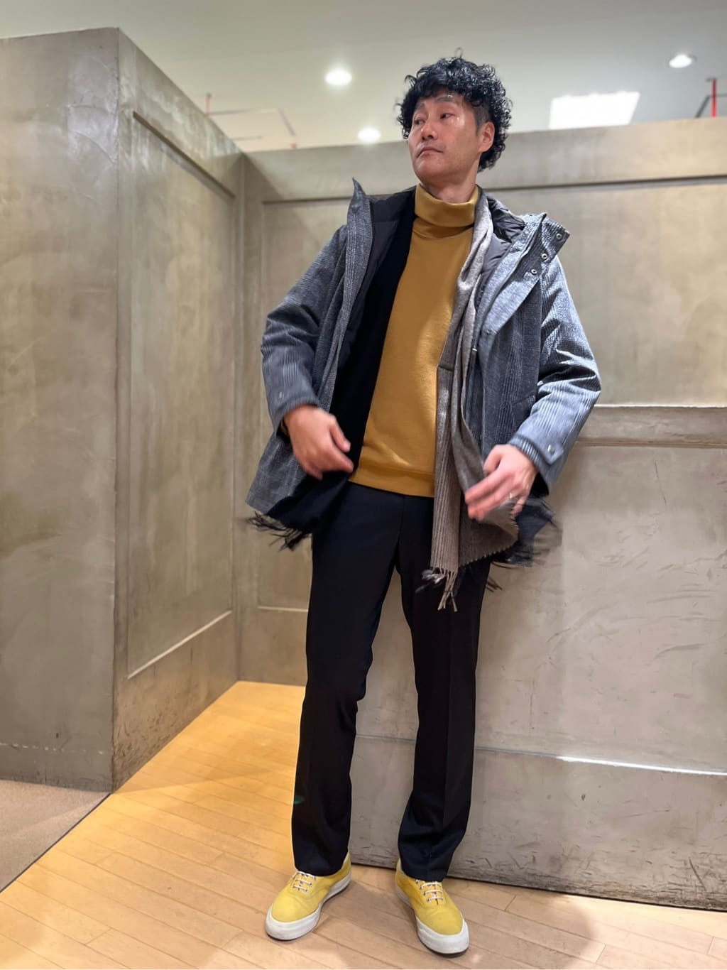 mutoさんの「TAKEO KIKUCHI｜【3WAY】ジャカード グレンチェック ダウンライナー ブルゾン」を使ったコーディネート
