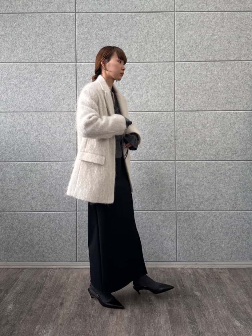 designer yukaさんの「CODE A｜gathered sleeves knit」を使ったコーディネート