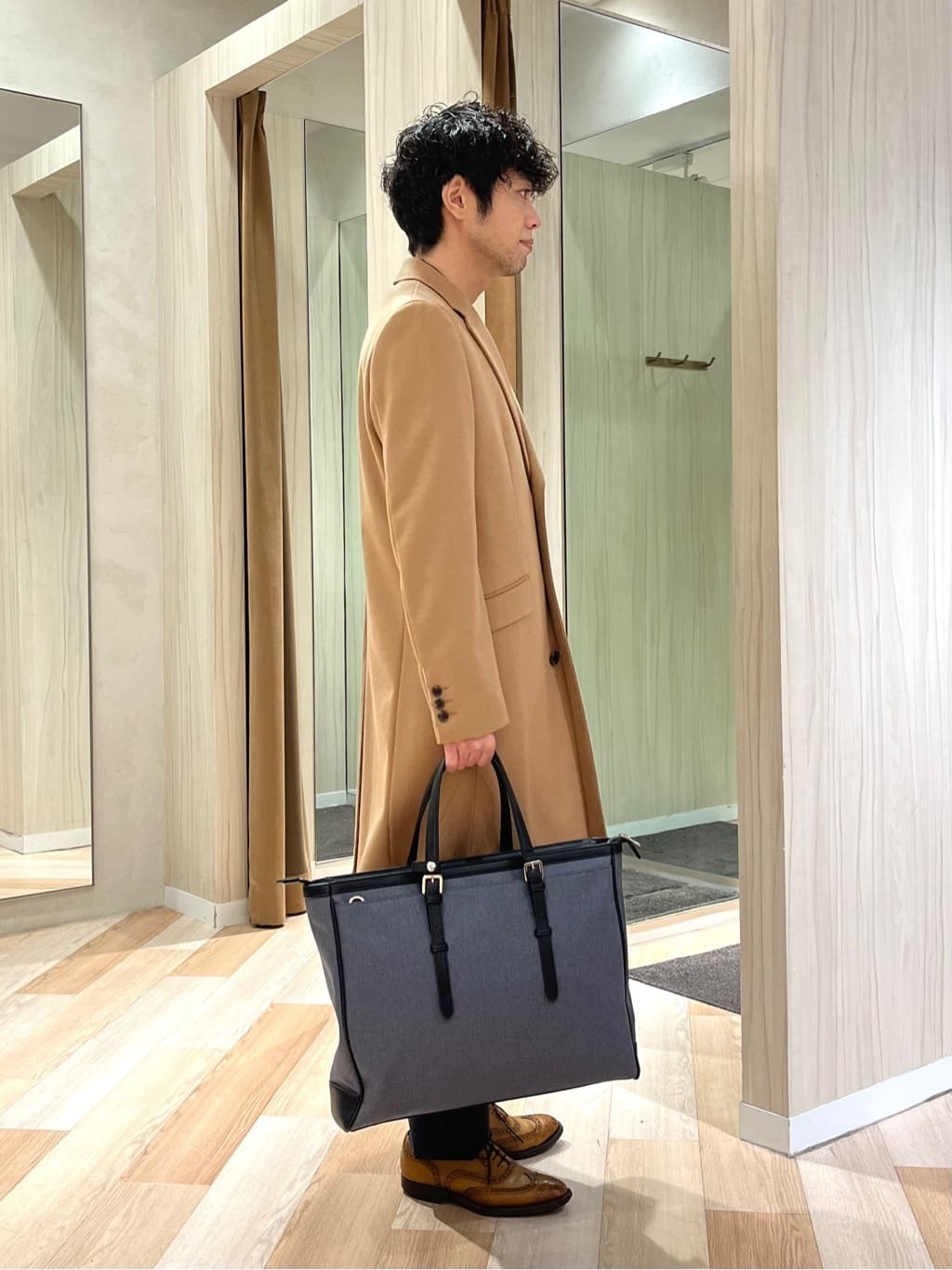 URAさんの「TAKEO KIKUCHI｜ウールカシミヤブレンド チェスターコート」を使ったコーディネート