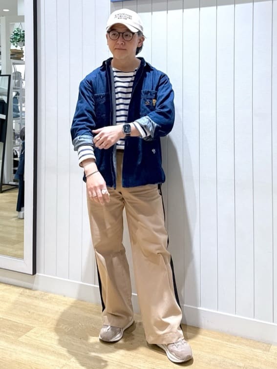 Mae さんの「Dessin｜◆【ユニセックス】ボーダー長袖Tシャツ」を使ったコーディネート