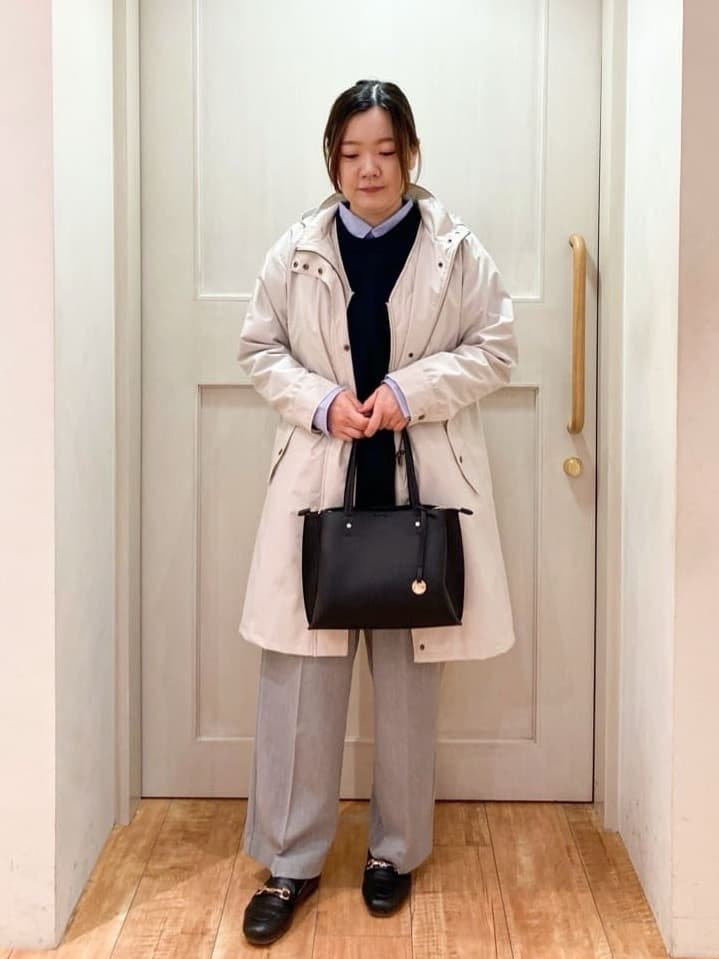 kawaさんの「SHOO･LA･RUE｜◆【撥水/防花粉/S-LL】ライナー付き ミリタリーフーデッドコート」を使ったコーディネート
