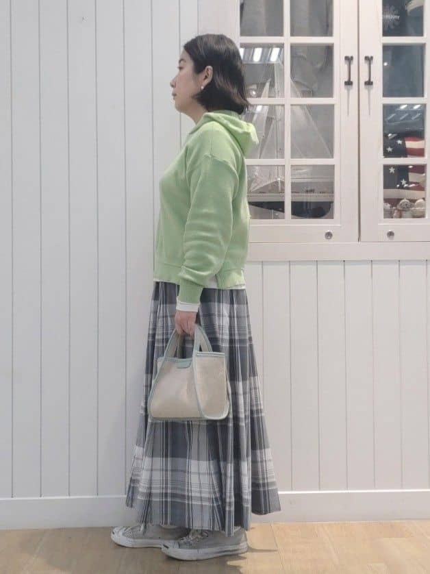 kaiさんの「Dessin｜◆【ウエストゴム・4サイズ展開】映えチェック柄スカート（XS～L）」を使ったコーディネート