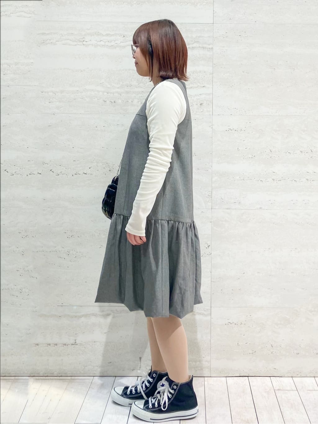 FUKAさんの「OPAQUE.CLIP｜CONVERSE キャンバス オールスター HI」を使ったコーディネート