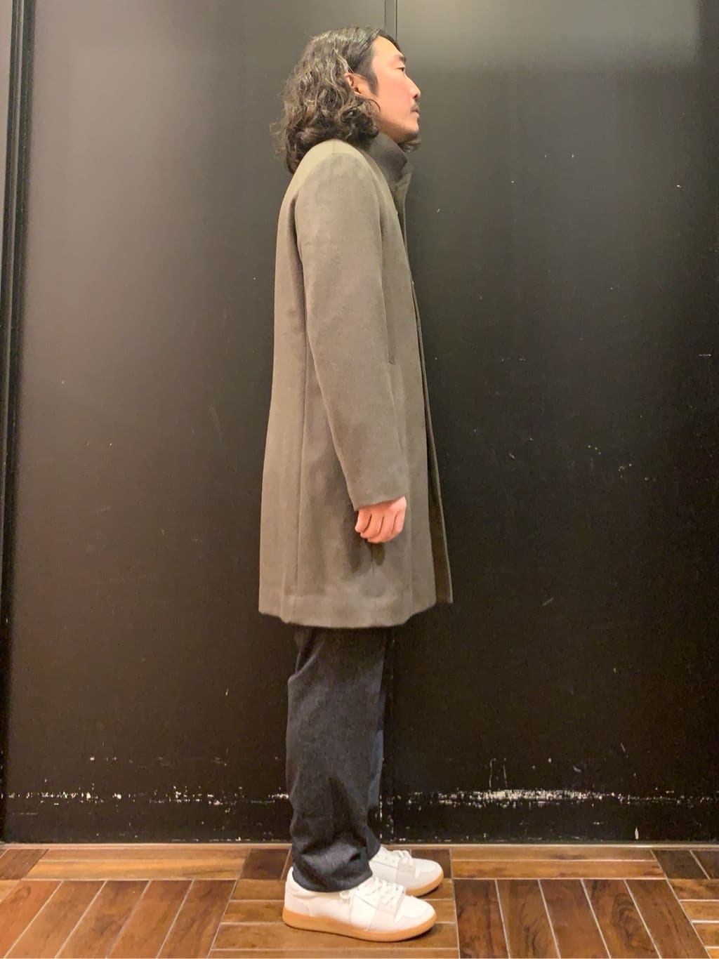 木村剛さんの「TAKEO KIKUCHI｜【ウールカシミヤブレンド】ビーバー調 スタンドカラー コート」を使ったコーディネート