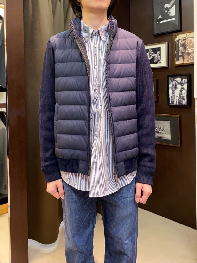 コバヤシさんの「TAKEO KIKUCHI｜ハットモチーフ ジャカード ストライプ シャツ」を使ったコーディネート