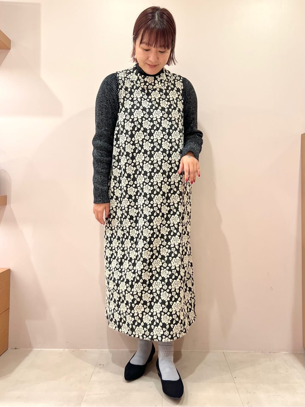 TAKAさんの「ESPERANZA｜《定番》晴雨兼用クッションフラットパンプス」を使ったコーディネート