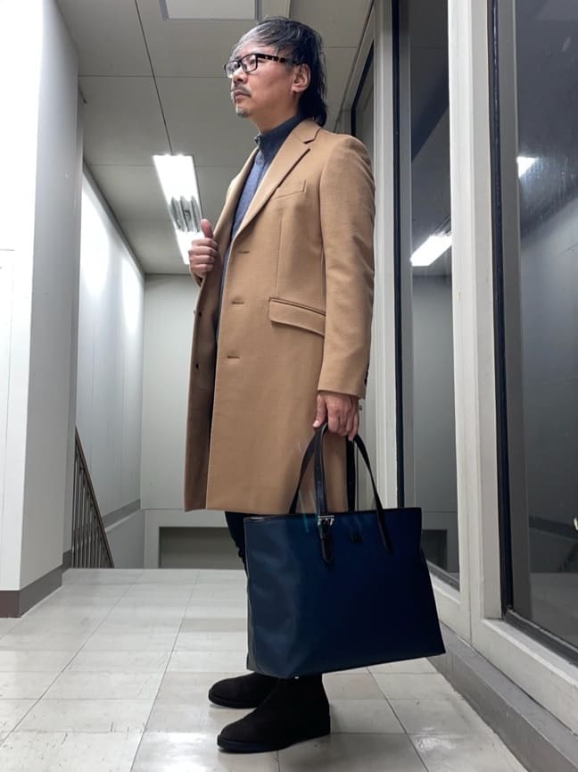 MAKOTO AIさんの「TAKEO KIKUCHI｜ウールカシミヤブレンド チェスターコート」を使ったコーディネート