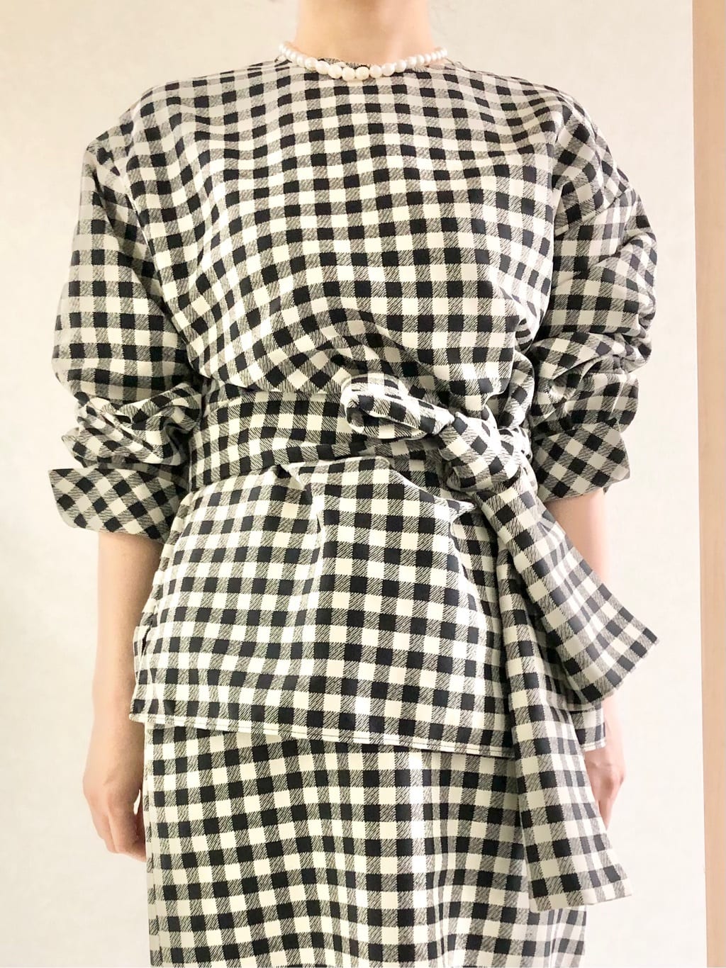 sayuさんの「UNTITLED｜◆【セットアップ可能】ギンガムチェック ブラウス」を使ったコーディネート