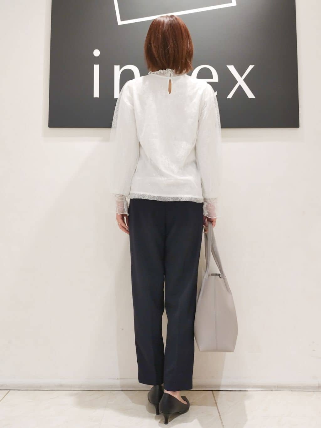 n.さんの「index｜◆シャーリング総レーストップス【洗濯機洗い可】」を使ったコーディネート