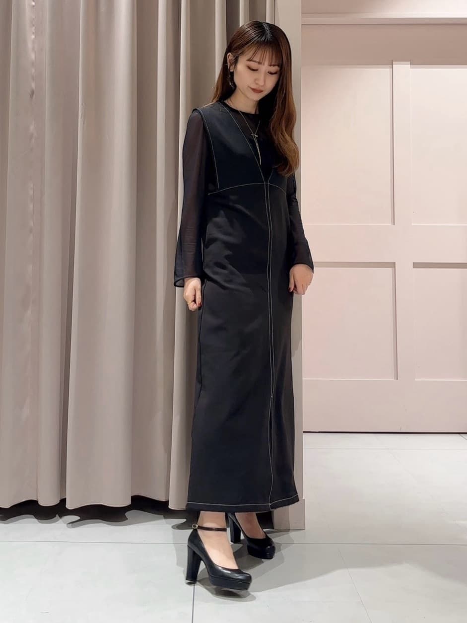 RINAさんの「ESPERANZA｜3WAYチャンキーヒールパンプス」を使ったコーディネート
