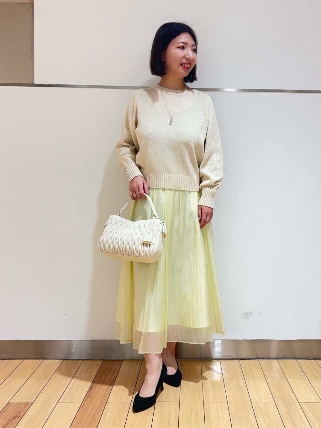 MIKIKOさんの「UNTITLED｜◆【後ろウエストゴム/洗える】シアーローンロングスカート」を使ったコーディネート