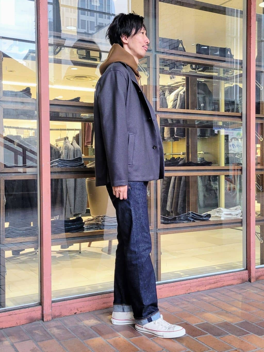 piroyaさんの「TAKEO KIKUCHI｜【DOWN FABRIC】ダウンファブリック スタンドカラーブルゾン」を使ったコーディネート