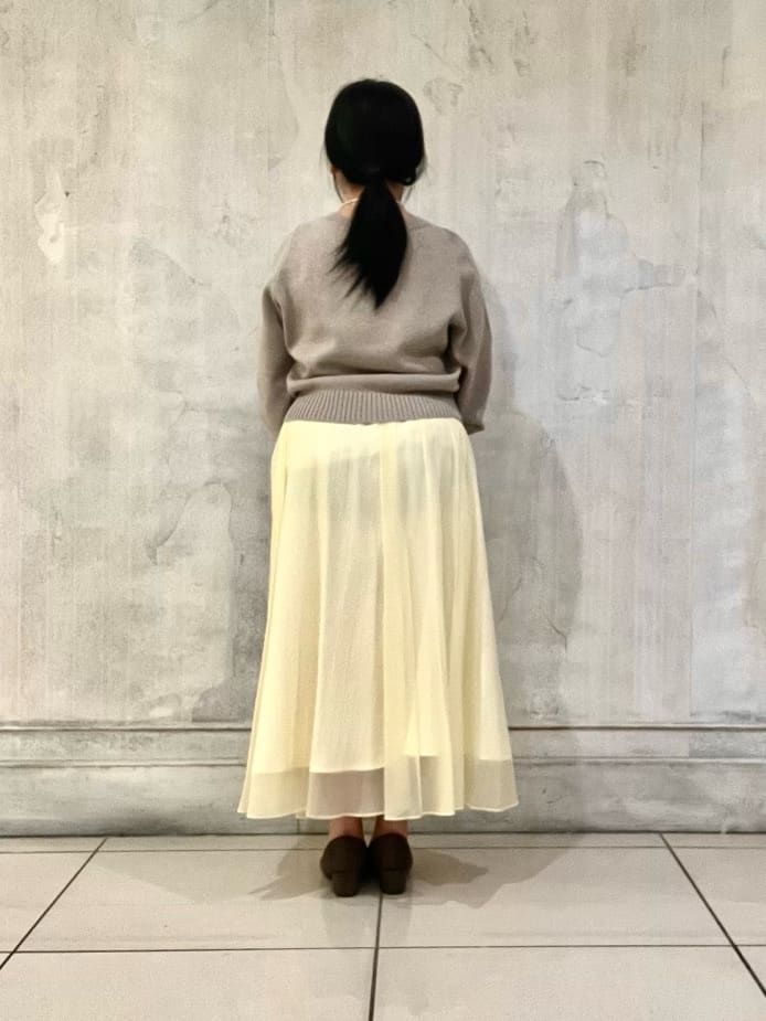 Mizukiさんの「UNTITLED｜◆【後ろウエストゴム/洗える】シアーローンロングスカート」を使ったコーディネート