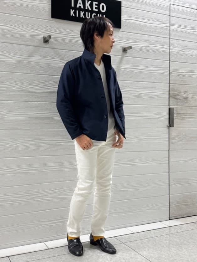 井出恭輔さんの「TAKEO KIKUCHI｜【DOWN FABRIC】ダウンファブリック スタンドカラーブルゾン」を使ったコーディネート