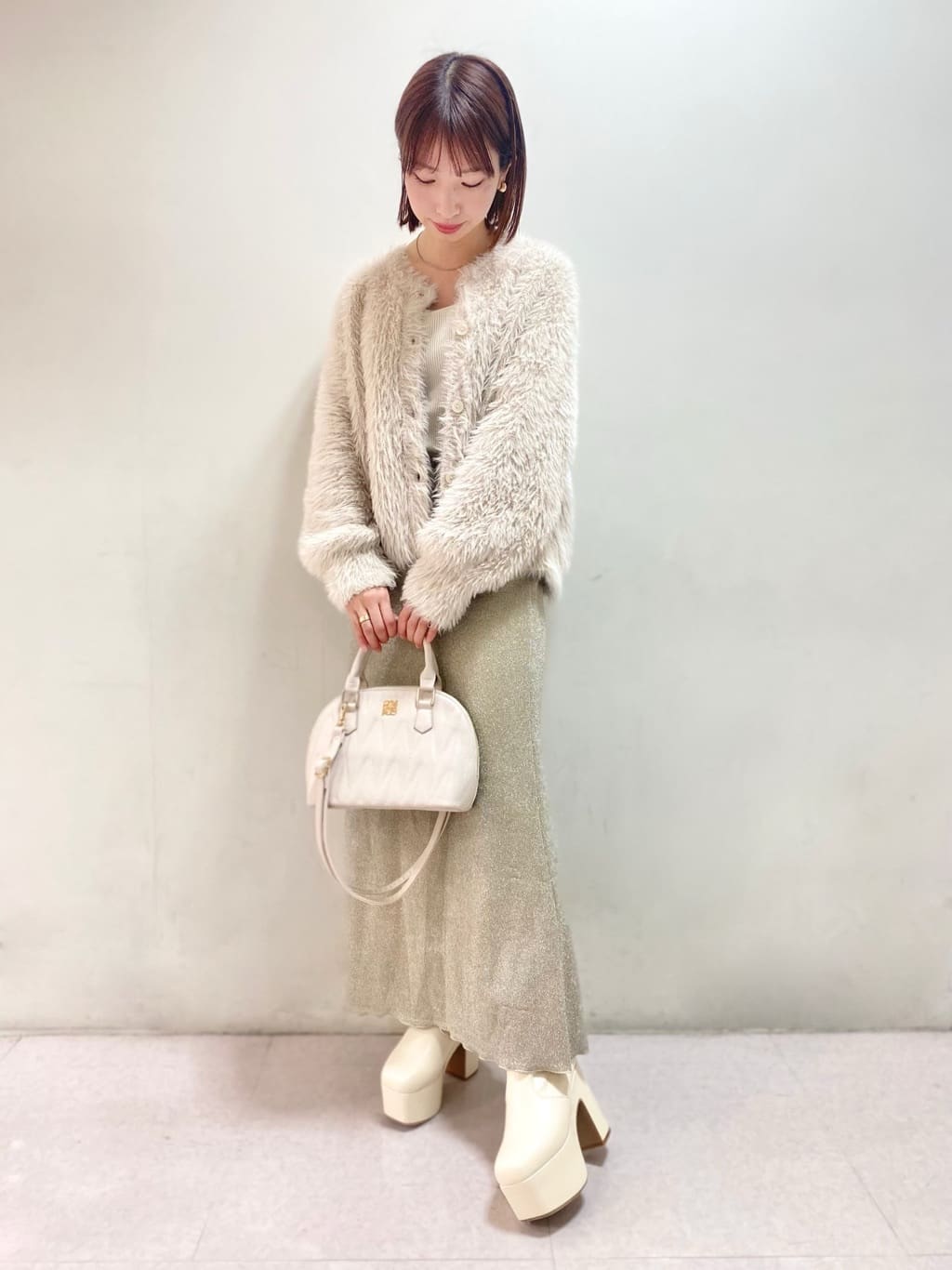 sakiさんの「ESPERANZA｜キルティング 2WAY ショルダーバッグ ボストン」を使ったコーディネート