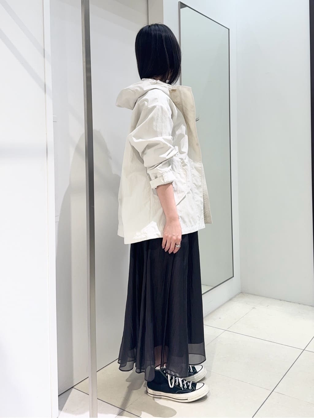 kaoruさんの「UNTITLED｜◆【洗える/オンオフ使える】袖リブスリットストレッチニット」を使ったコーディネート