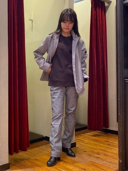 かわぴーさんの「TAKEO KIKUCHI｜【Made in JAPAN】播州織 ヘリンボン ストレート パンツ」を使ったコーディネート