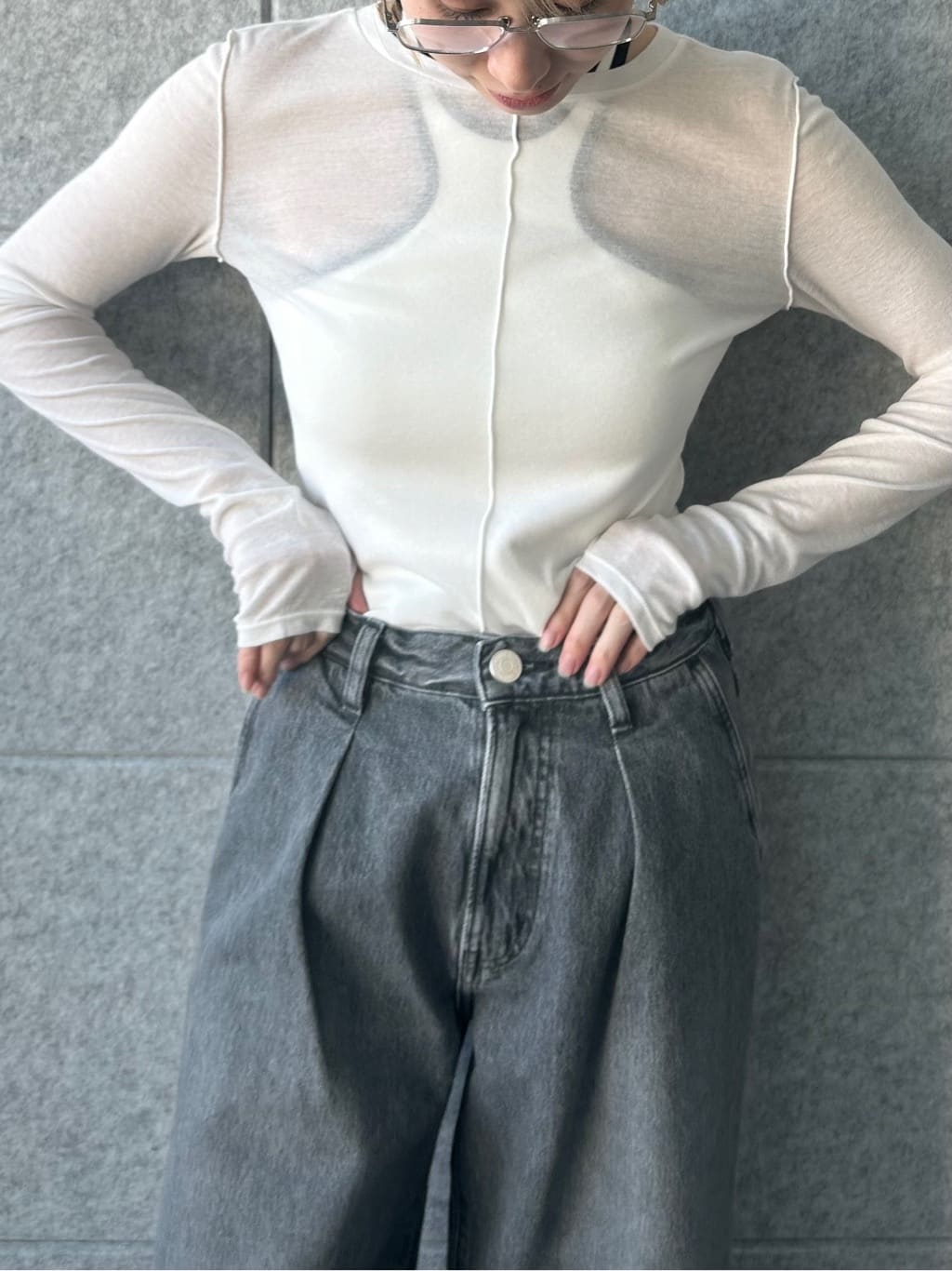 honoka Aさんの「CODE A｜【Cup-in】design cut tank」を使ったコーディネート