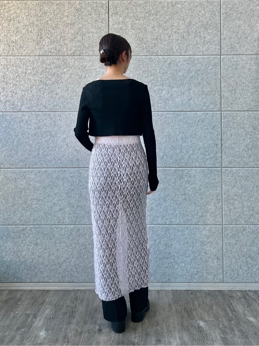 harunaさんの「CODE A｜stretch lace cami dress」を使ったコーディネート