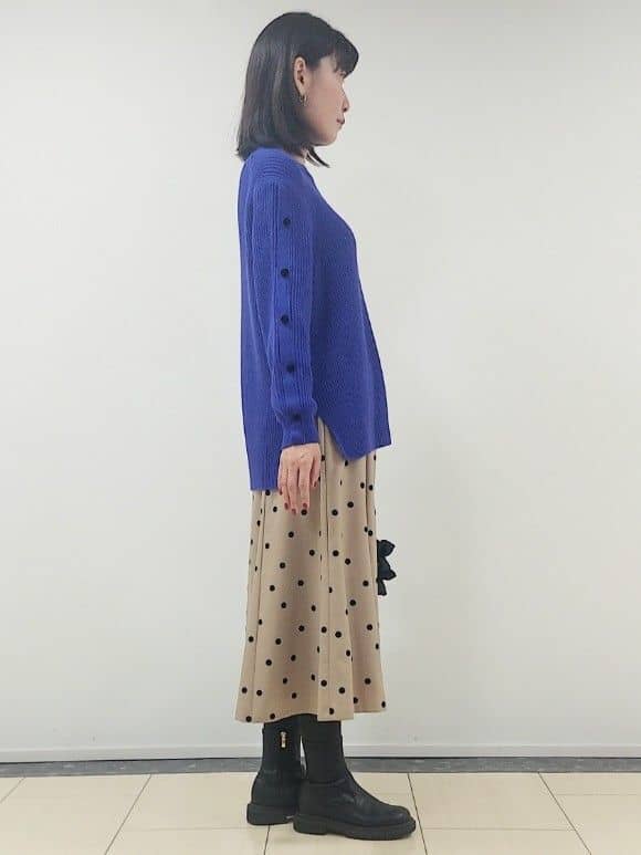 saiさんの「Reflect｜◆ドットプリントフレアスカート」を使ったコーディネート