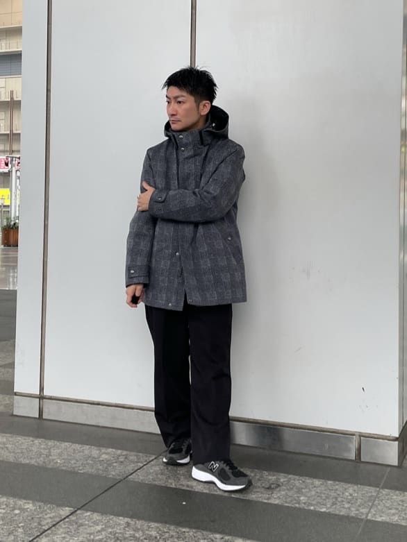 加藤裕樹さんの「TAKEO KIKUCHI｜【3WAY】ジャカード グレンチェック ダウンライナー ブルゾン」を使ったコーディネート