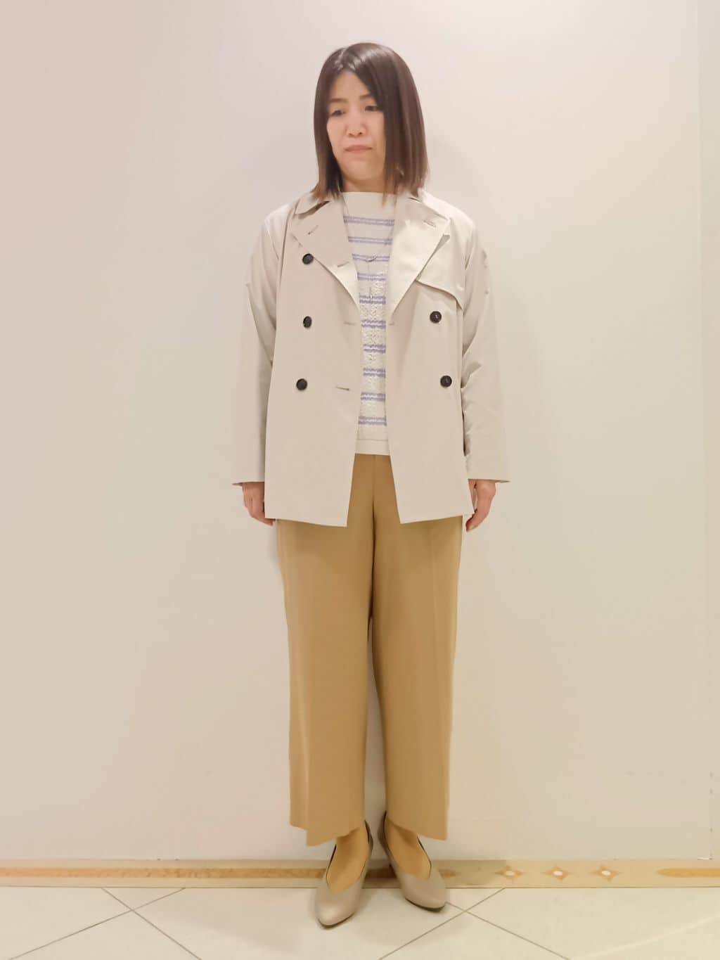 tomoさんの「Reflect｜◆ボートネックボーダーニット」を使ったコーディネート