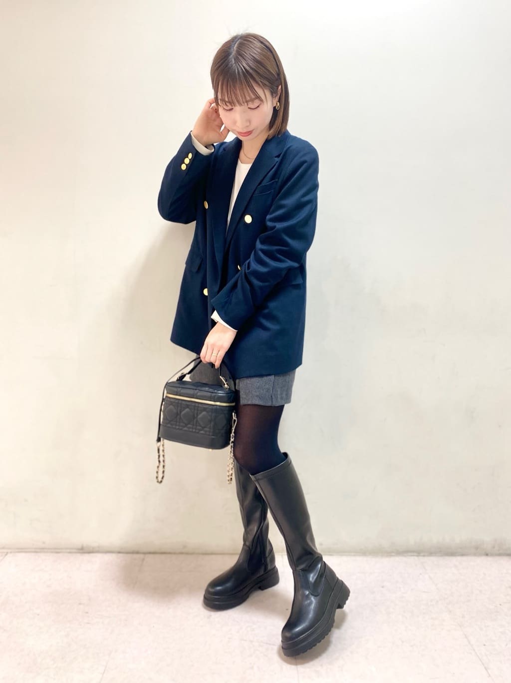 sakiさんの「ESPERANZA｜キルティングバニティ3WAYショルダー」を使ったコーディネート