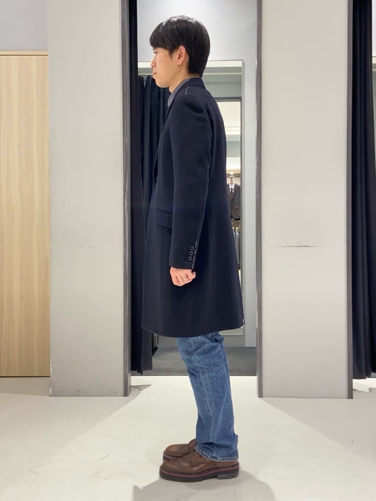 わいずみさんの「TAKEO KIKUCHI｜ウールカシミヤブレンド チェスターコート」を使ったコーディネート