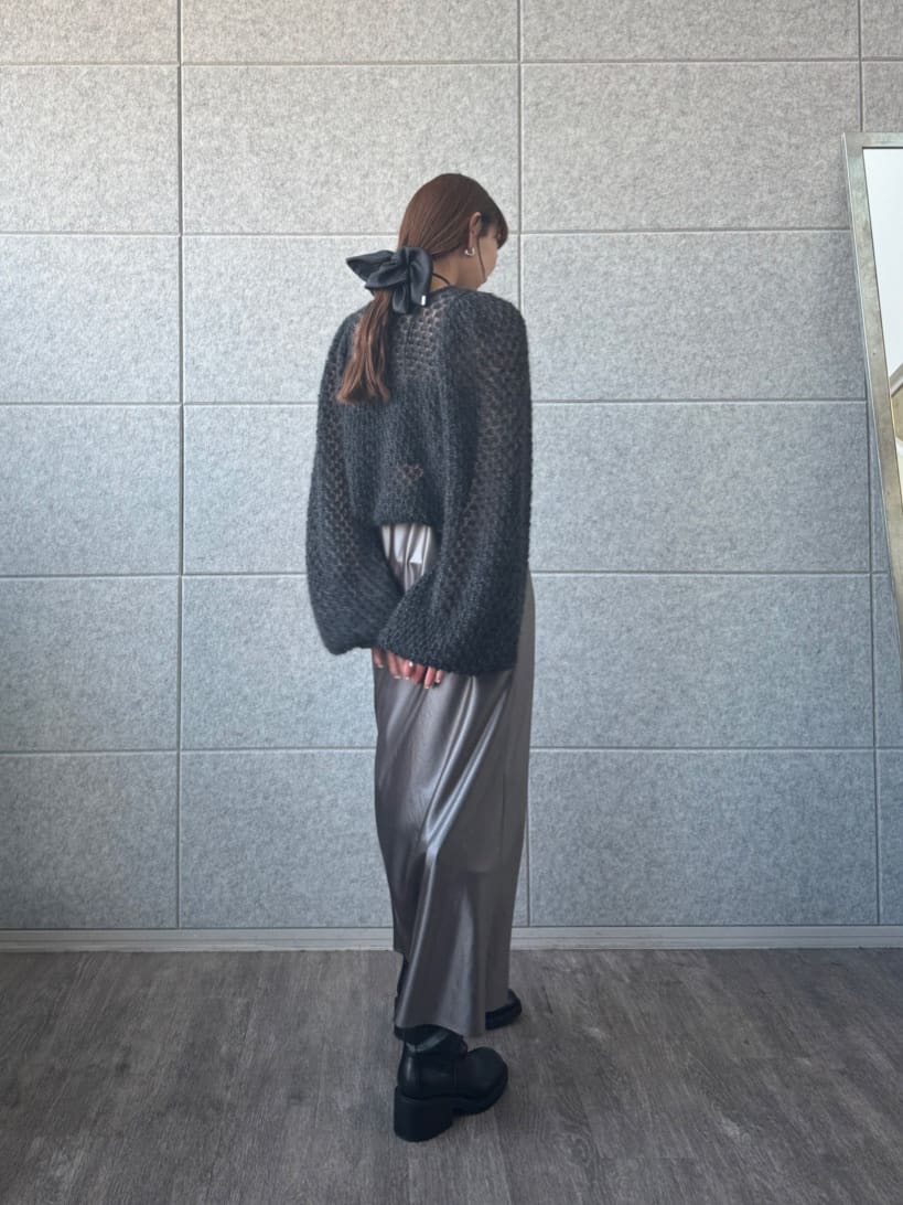 designer yukaさんの「CODE A｜2way sheer mohair pullover」を使ったコーディネート