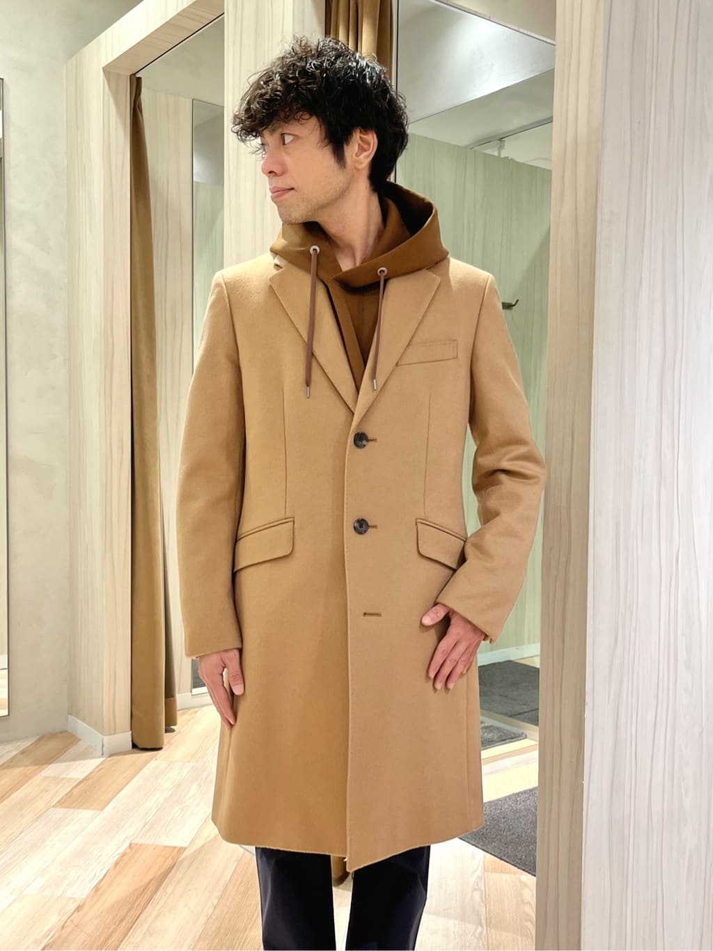 URAさんの「TAKEO KIKUCHI｜ウールカシミヤブレンド チェスターコート」を使ったコーディネート