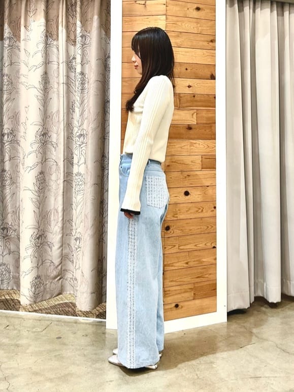 misaさんの「THE SHOP TK｜◆ラインリブプルオーバー【洗濯機OK】」を使ったコーディネート