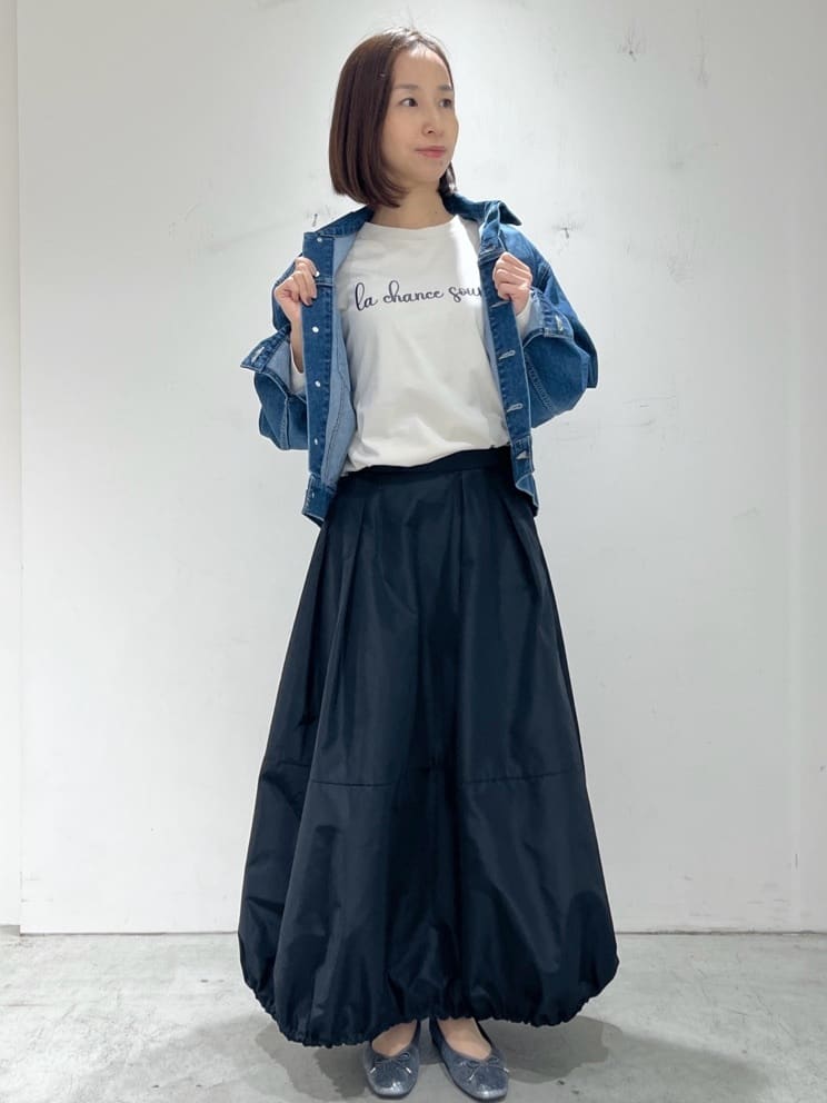yuuさんの「OPAQUE.CLIP｜◆ストレッチデニムジャケット【洗濯機洗い可】」を使ったコーディネート
