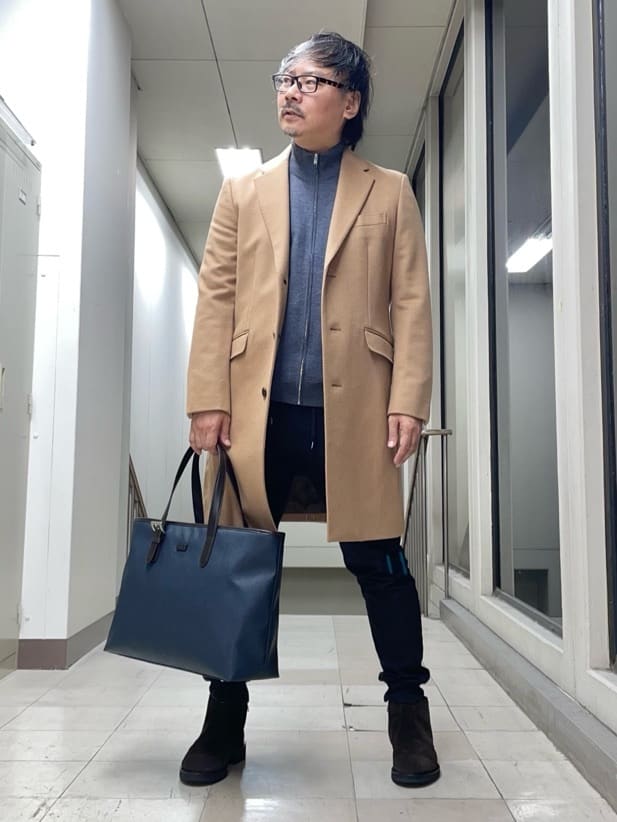 MAKOTO AIさんの「TAKEO KIKUCHI｜ウールカシミヤブレンド チェスターコート」を使ったコーディネート