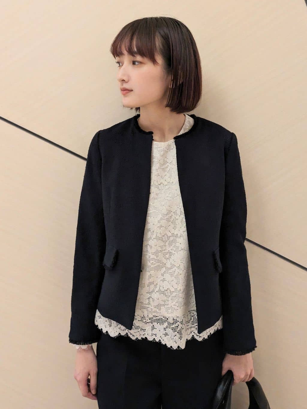 saoriさんの「DRESSTERIOR｜【セレモニー】オケージョンツイードジャケット」を使ったコーディネート