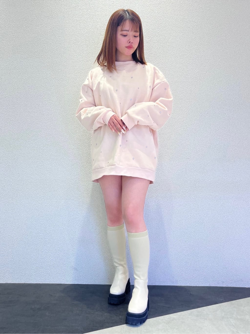 RISAさんの「ESPERANZA｜ニットロングブーツ」を使ったコーディネート