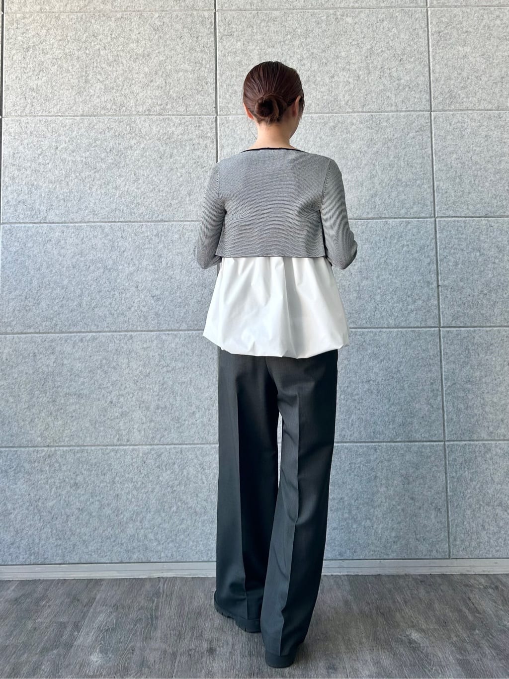 harunaさんの「CODE A｜【Re】stretch hook cardigan」を使ったコーディネート