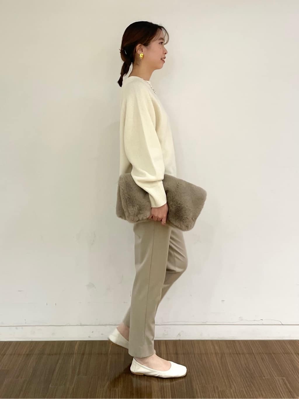 ねねさんの「INDIVI｜◆ランダム淡水パール2連ネックレス」を使ったコーディネート