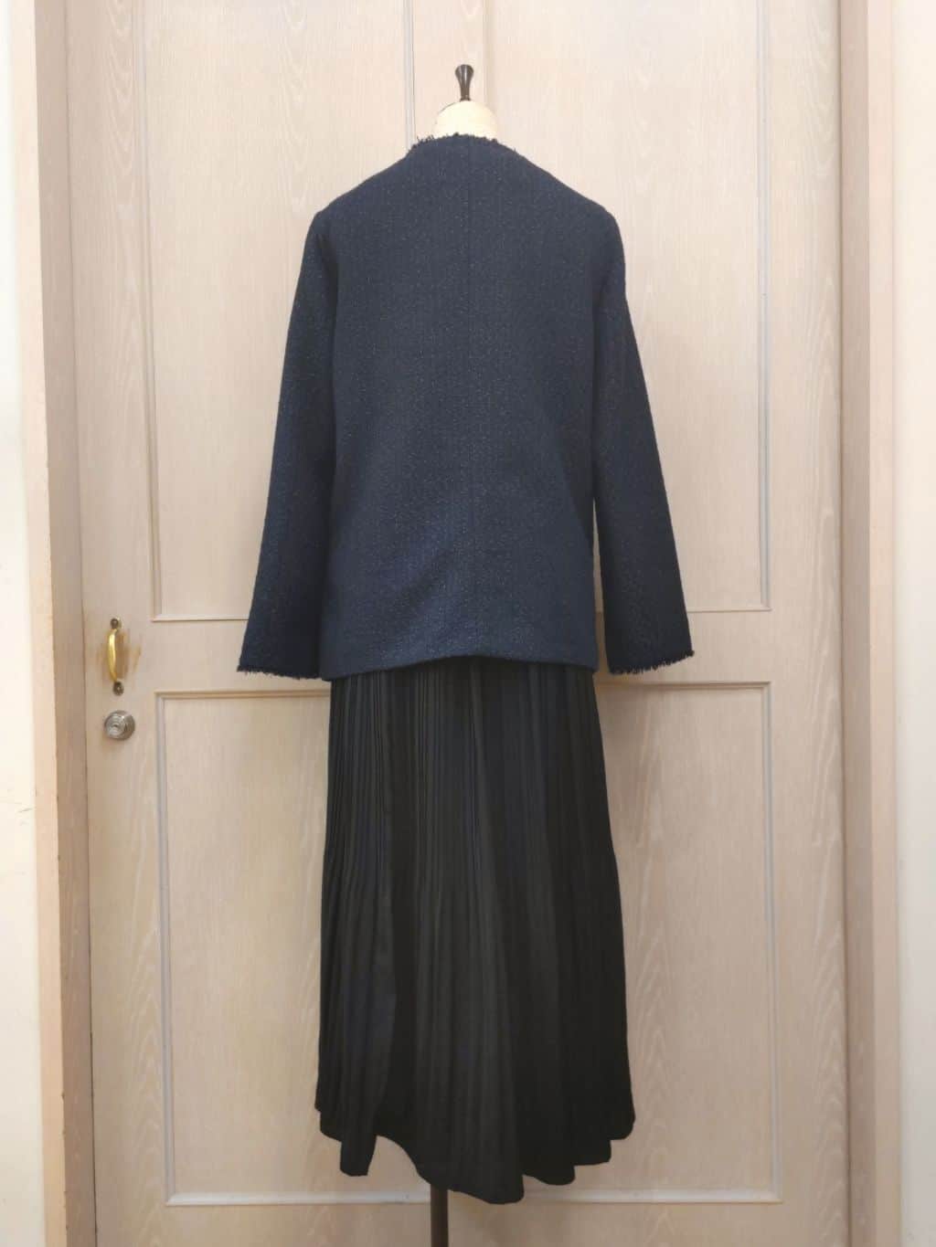 naoさんの「SHOO･LA･RUE｜◆【S-3L/セレモニーからデイリーまで】フリンジツイードジャケット」を使ったコーディネート