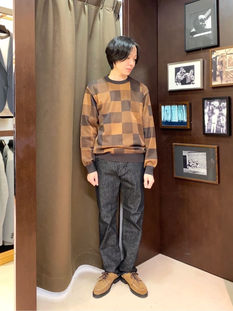 コバヤシさんの「TAKEO KIKUCHI｜【モンスターストレッチ】日本製 ワンウォッシュ デニムパンツ」を使ったコーディネート