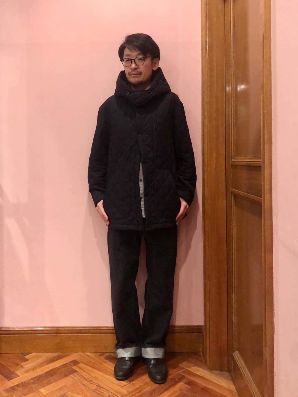 OKJさんの「DRESSTERIOR｜オックスフォード ラウンドカラーシャツ」を使ったコーディネート