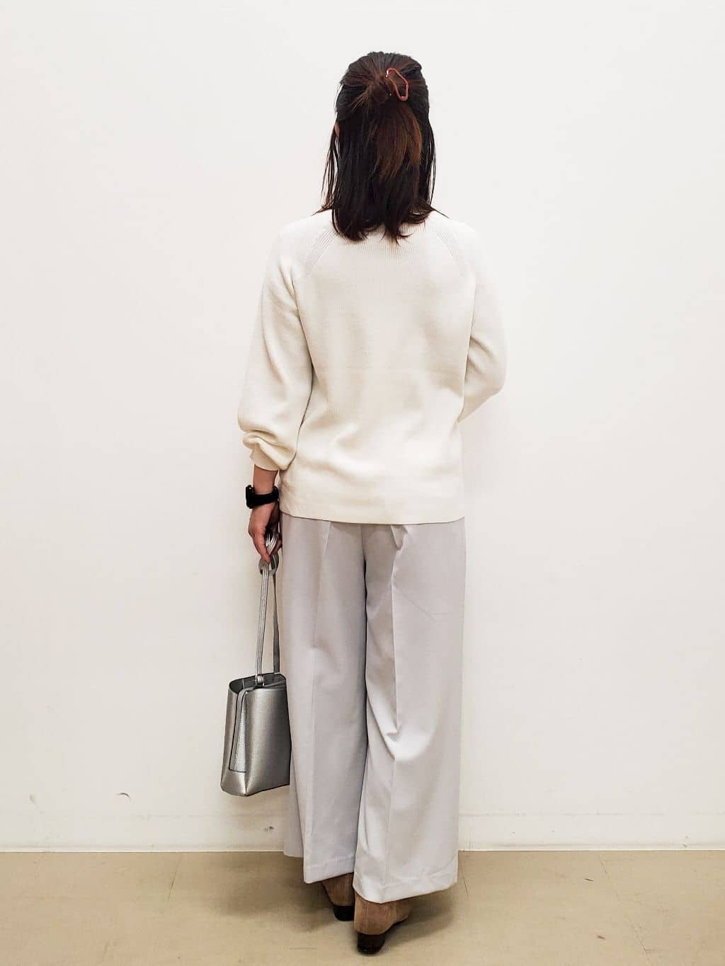 愛さんの「SHOO･LA･RUE｜【S-5L/洗濯機可/2WAYストレッチ】ダブルクロスワイドパンツ」を使ったコーディネート